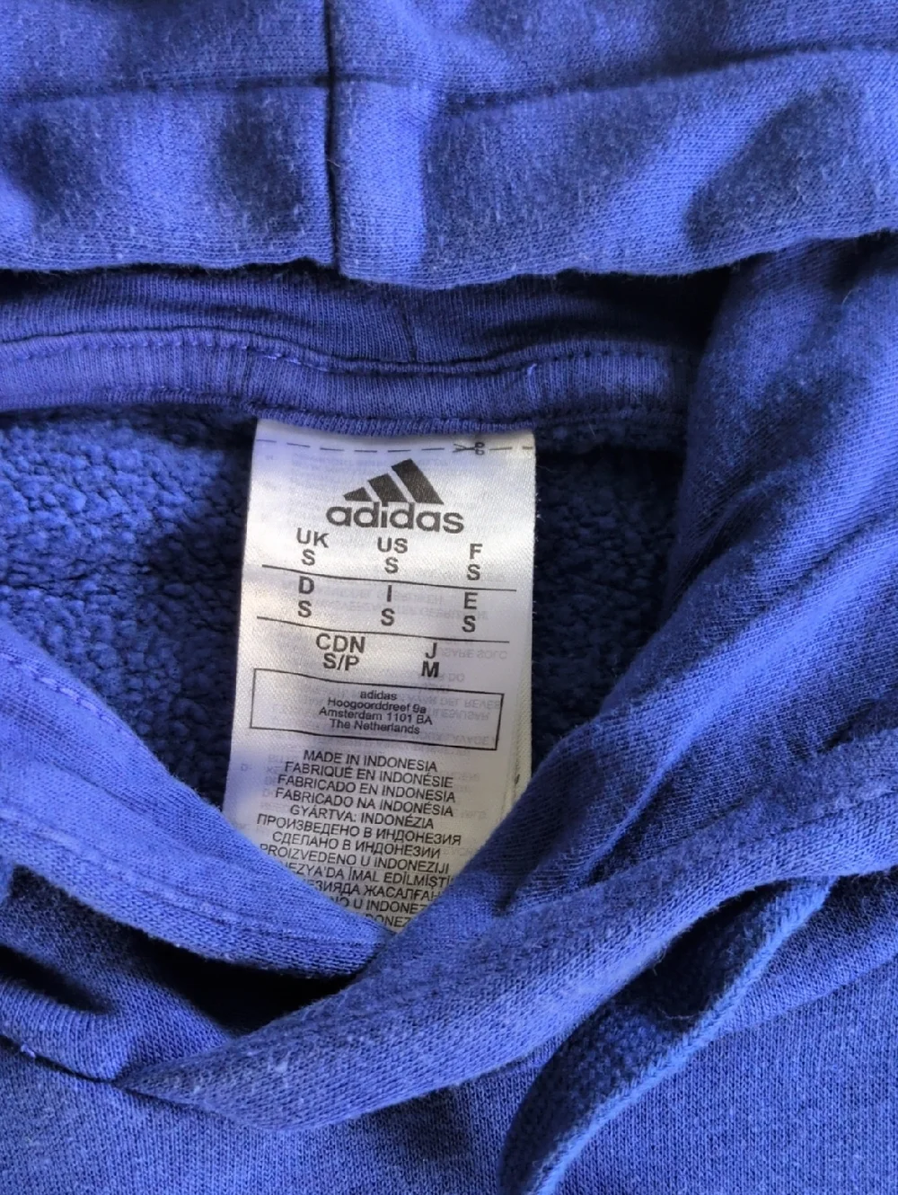 adidas Blue, Navy & White Pullover Hoodie
